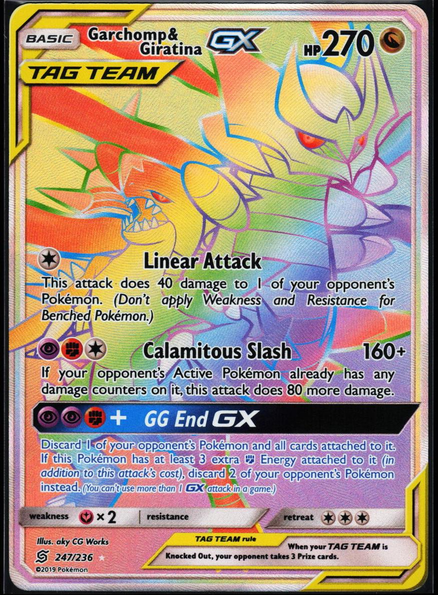2019 Pokemon Sun & Moon Unified Minds Garchomp & Giratina #247