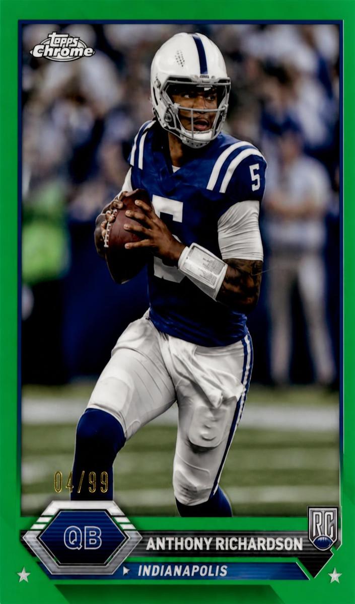 2023 Topps Composite Football Green Refractor Anthony Richardson #3 PSA 9