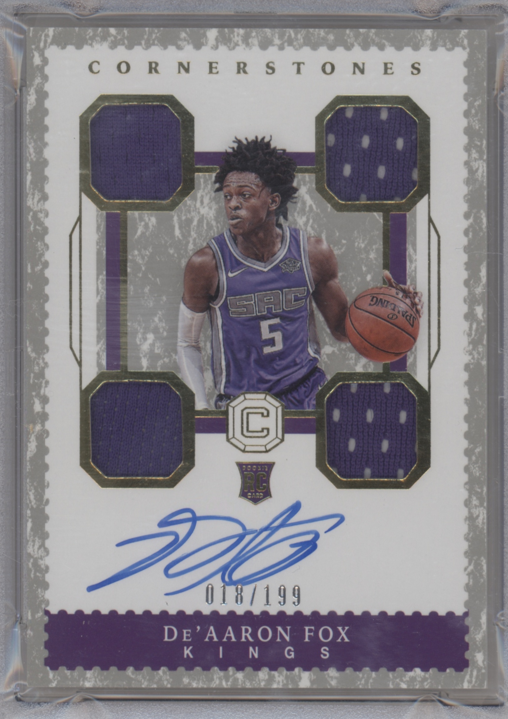 2017 Panini Cornerstones Basketball De'Aaron Fox #155 PSA 9