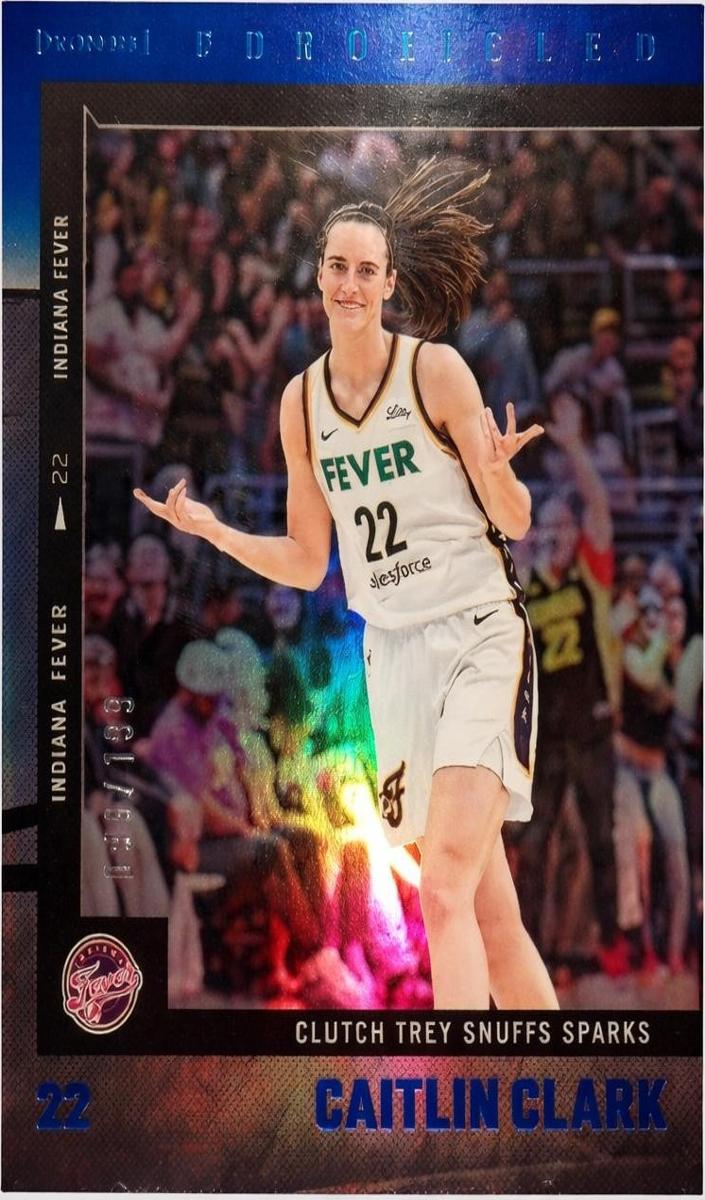2025 Panini Caitlin Clark Chronicled Basketball Blue Holo Caitlin Clark #21