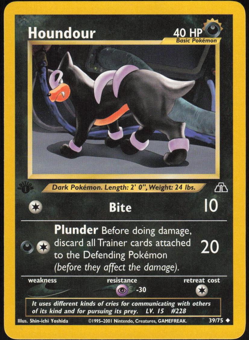 2001 Pokemon Neo Discovery Houndour #39