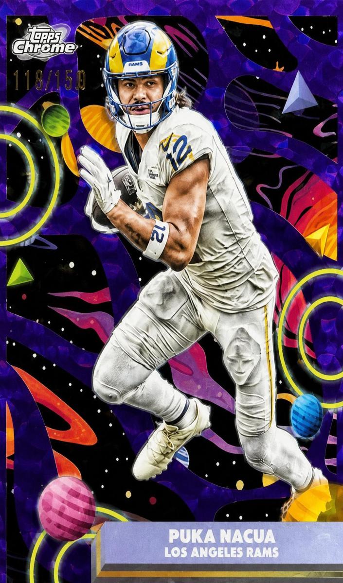 2025 Topps Cosmic Chrome Football Purple Nebula Refractor Puka Nacua #58
