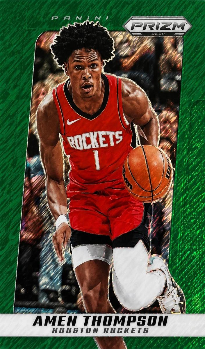 2024 Panini Prizm Deca Basketball Green Shimmer FOTL Amen Thompson #180