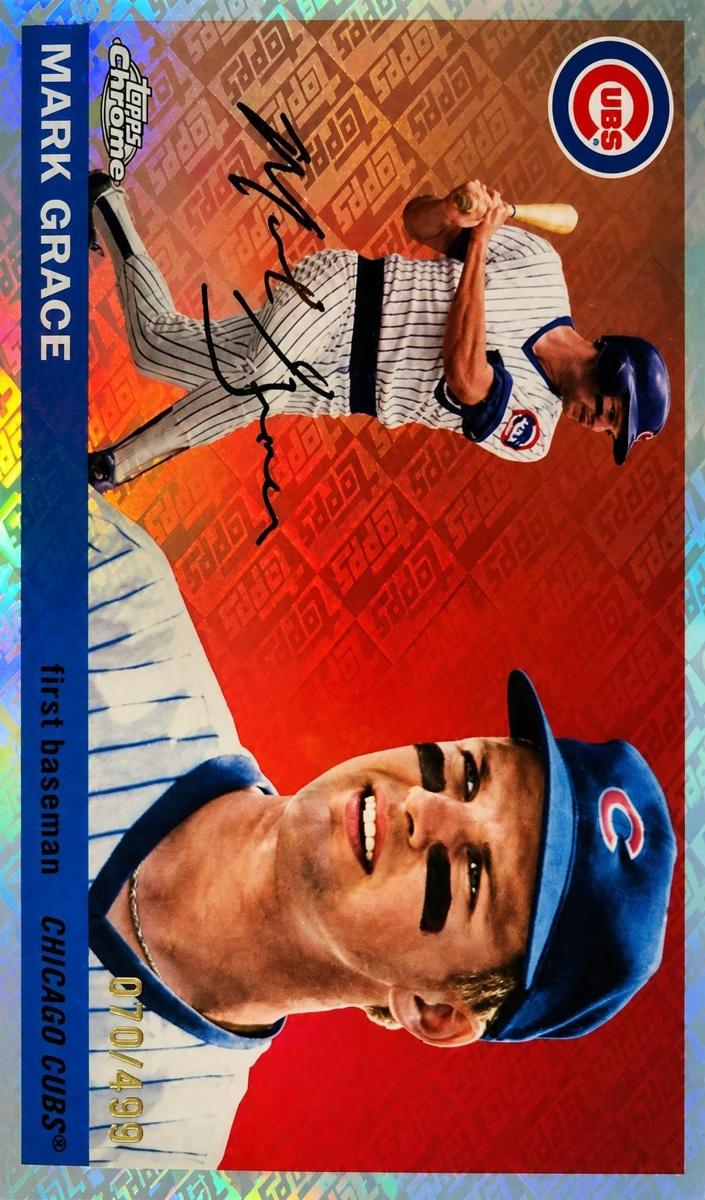 2025 Topps Chrome Platinum Baseball Topps Logo Refractor Mark Grace #383