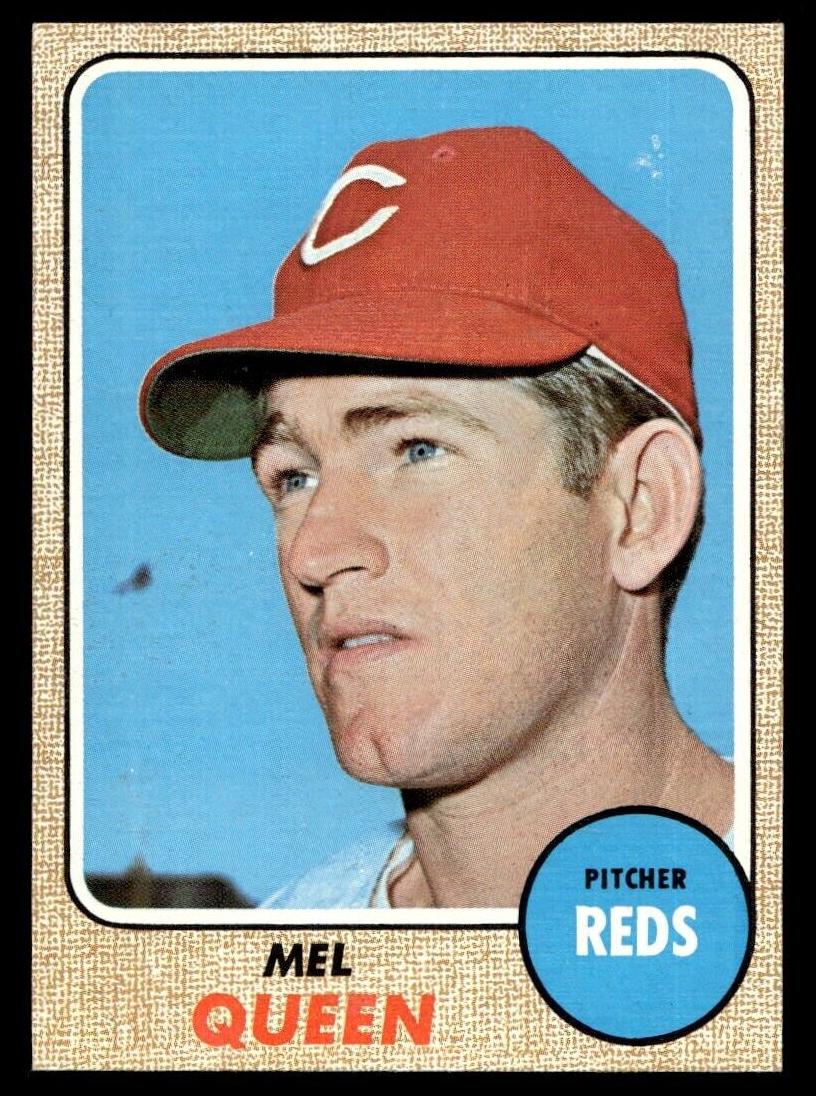 1968 Topps Baseball Mel Queen #283 PSA 8