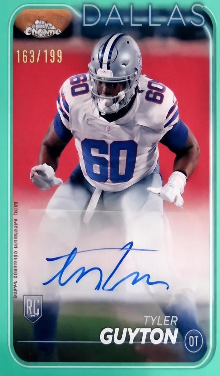 2024 Topps Chrome Football Aqua Refractor Tyler Guyton #RA-TGU