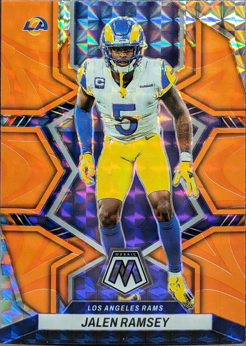 2022 Panini Mosaic Football Orange Fluorescent Jalen Ramsey #113