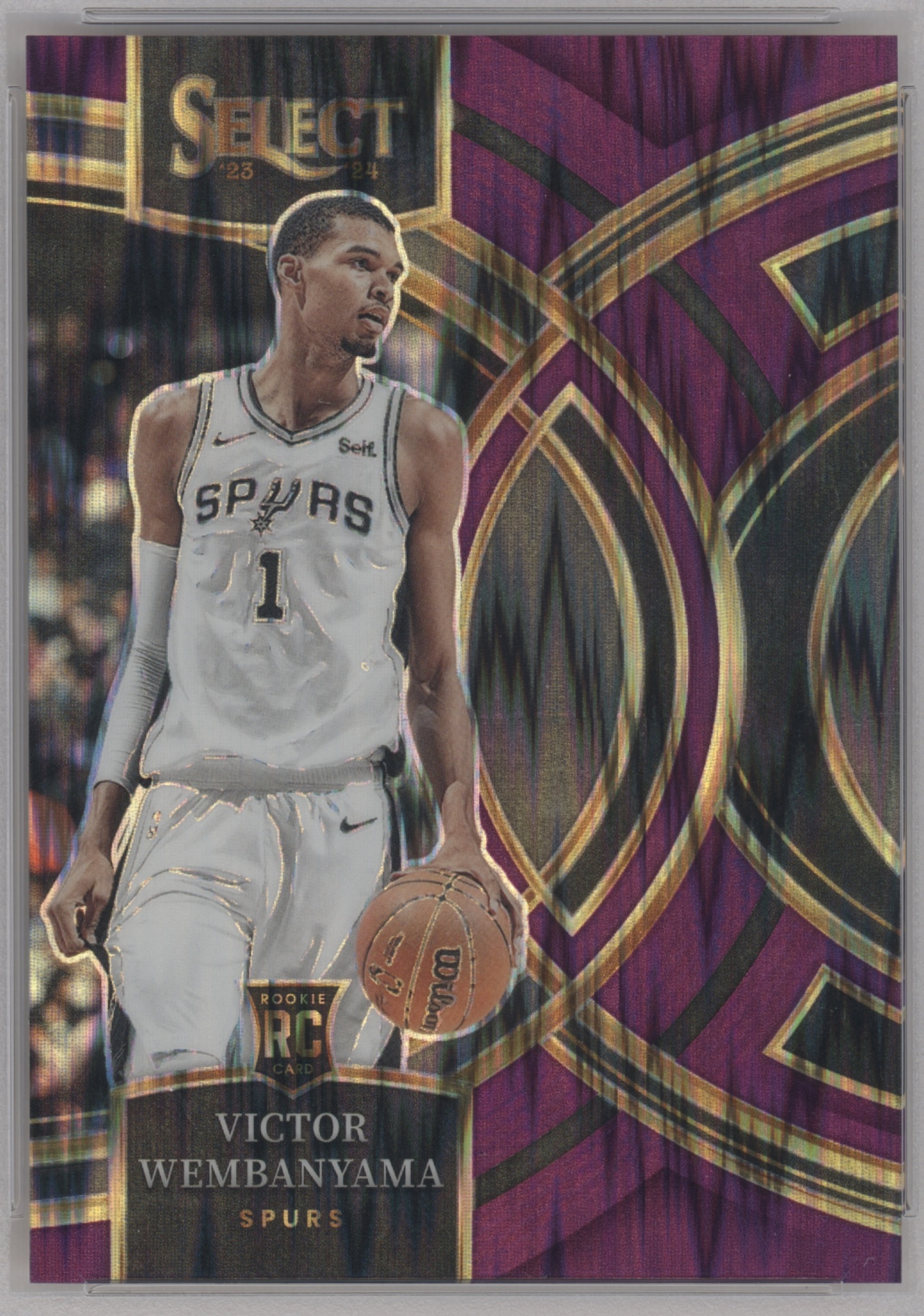 2023 Panini Select Basketball Purple Flash Victor Wembanyama #121 PSA 10