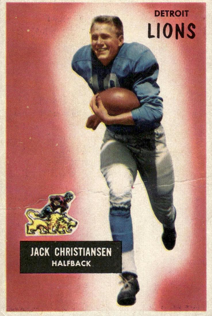 1955 Bowman Football Jack Christiansen #28 PSA 6