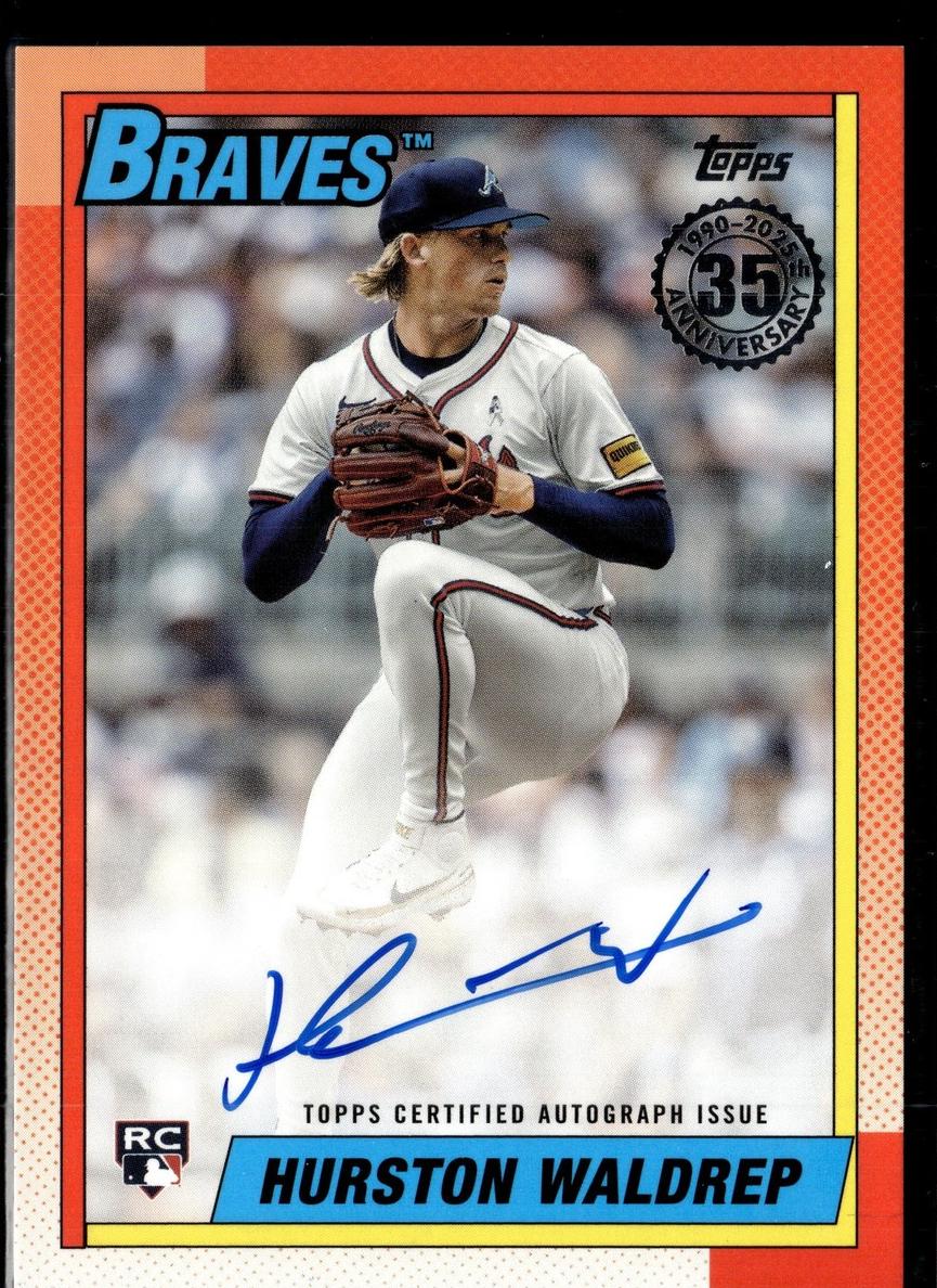 2025 Topps Baseball Hurston Waldrep #90A-HW PSA 9