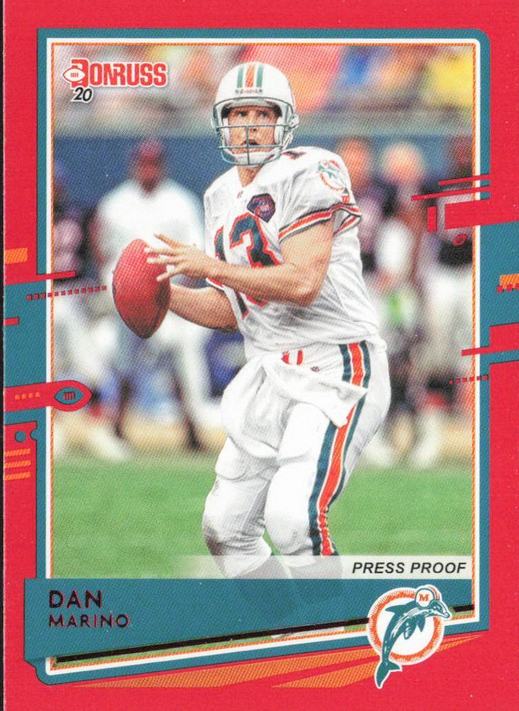 2020 Panini Donruss Football Press Proof Red Dan Marino #155 SGC 9