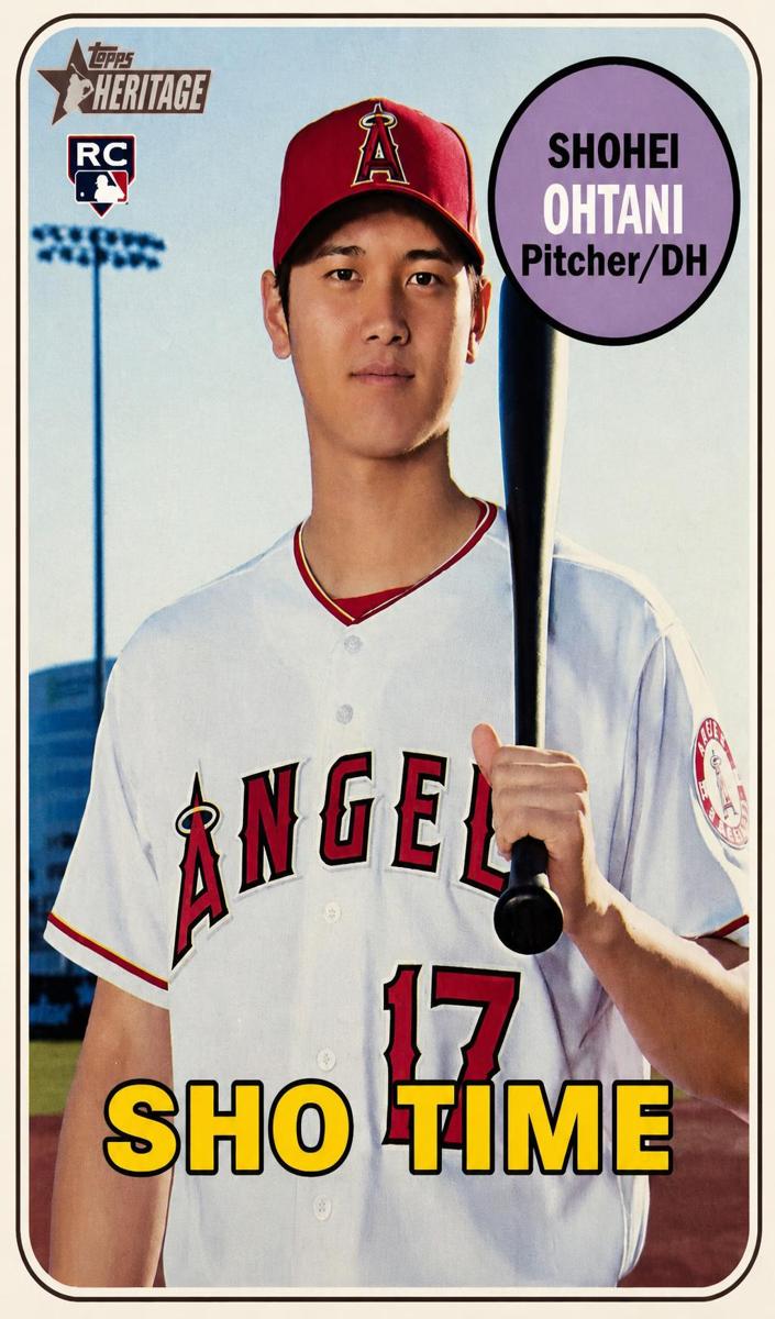 2018 Topps Heritage Baseball Nickname Shohei Ohtani #600 PSA 9
