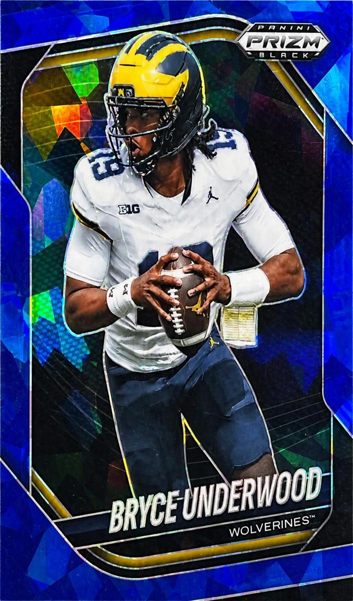 2025 Panini Prizm Black Football Blue Ice Bryce Underwood #161