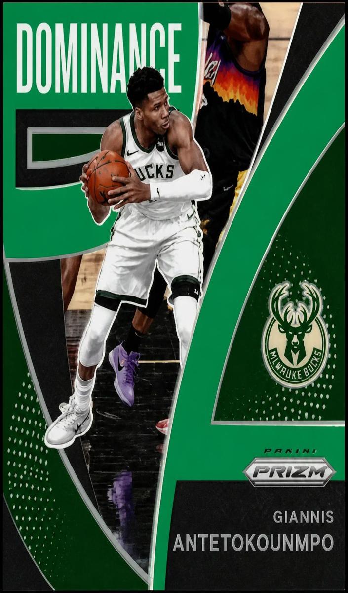 2021 Panini Prizm Basketball Green Giannis Antetokounmpo #12 PSA 8.5