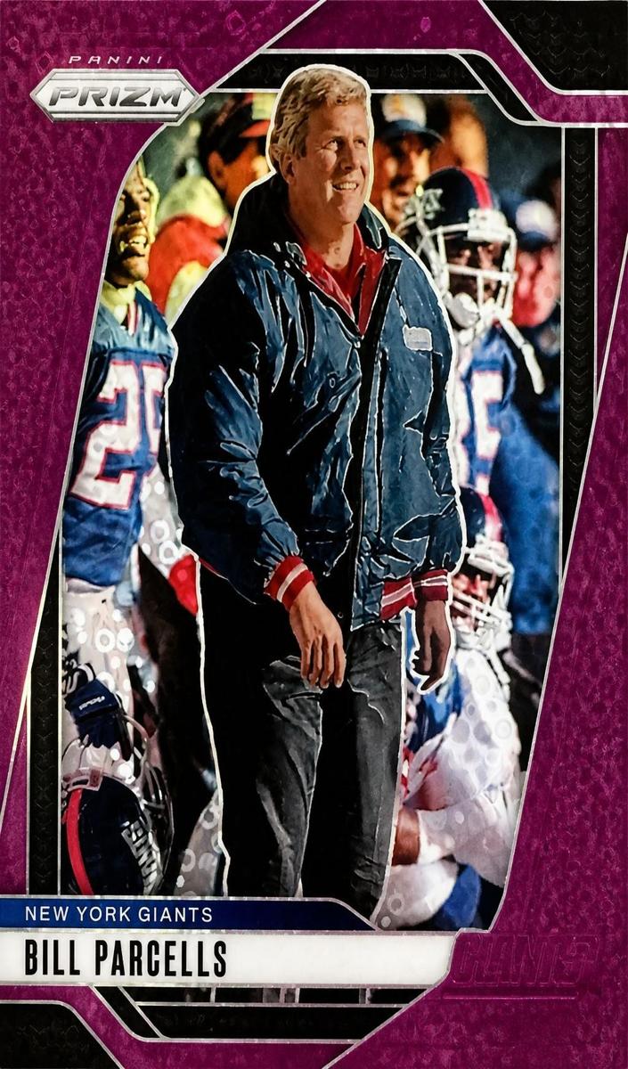 2024 Panini Prizm Football No Huddle Purple Bill Parcells #221