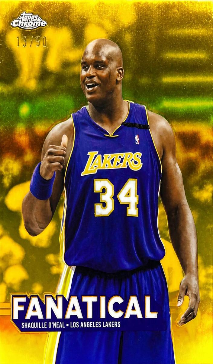 2025 Topps Chrome Basketball Gold Refractor Shaquille O'Neal #FAN-16