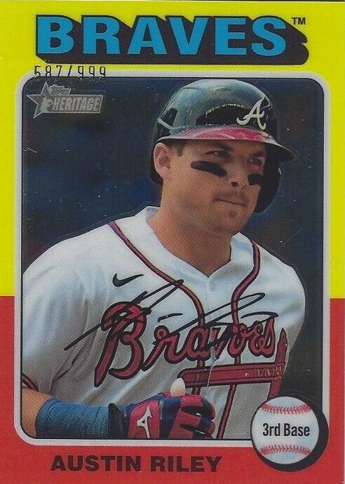2024 Topps Heritage Chrome Baseball Austin Riley #431