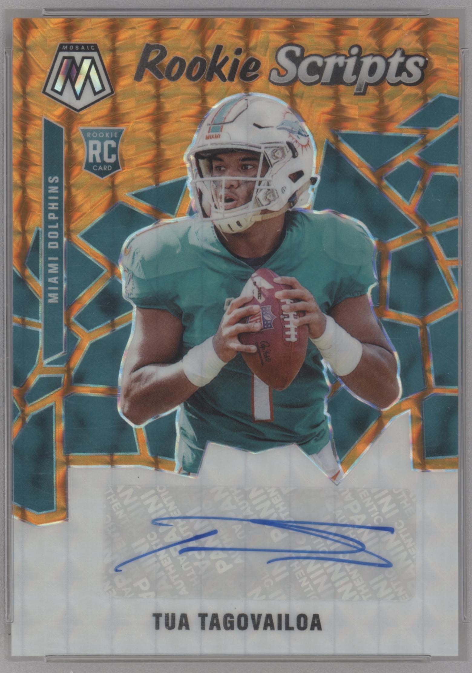 2020 Panini Mosaic Football Orange Tua Tagovailoa #RS3 BGS 9.5