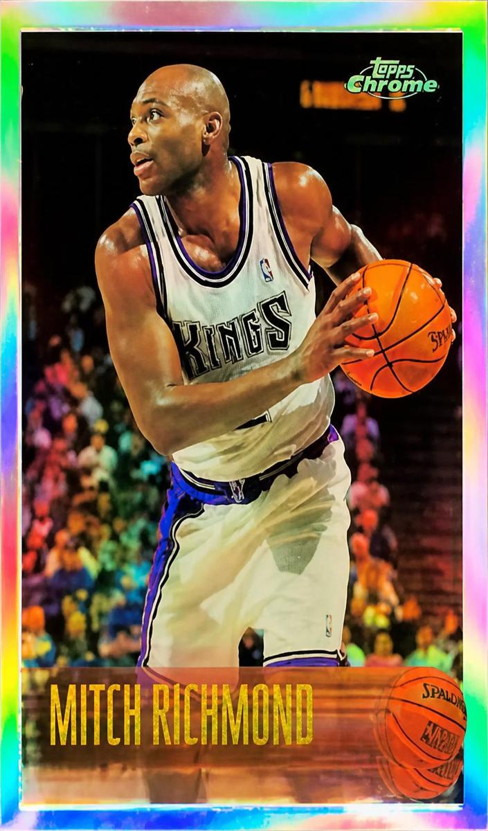 1996 Topps Chrome Basketball Refractor Mitch Richmond #23 PSA 9