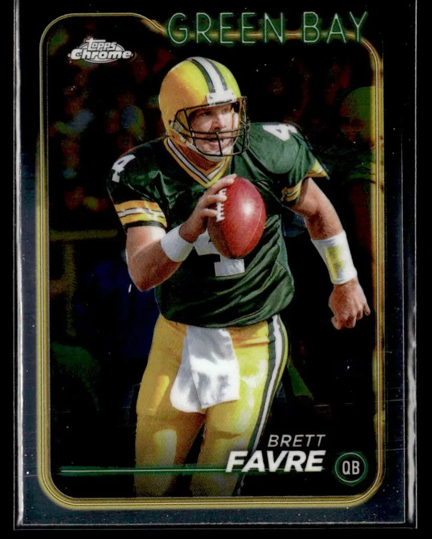 2024 Topps Chrome Football Green Refractor Brett Favre #71