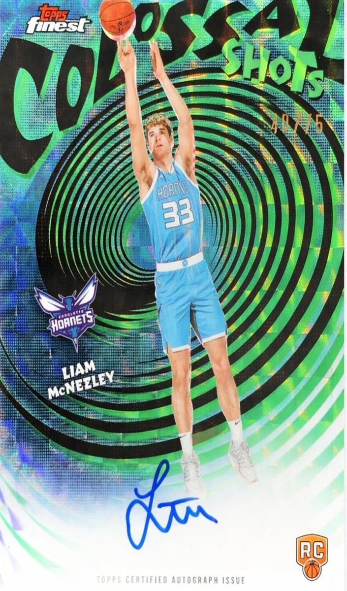 2025 Topps Finest Basketball Green Geometric Refractor Liam McNeeley #CS-LM PSA 10