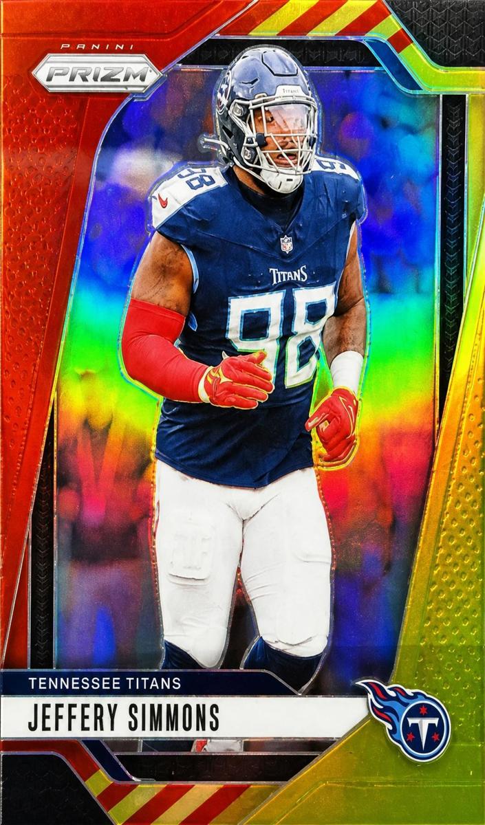 2024 Panini Prizm Football Red and Yellow Jeffery Simmons #282