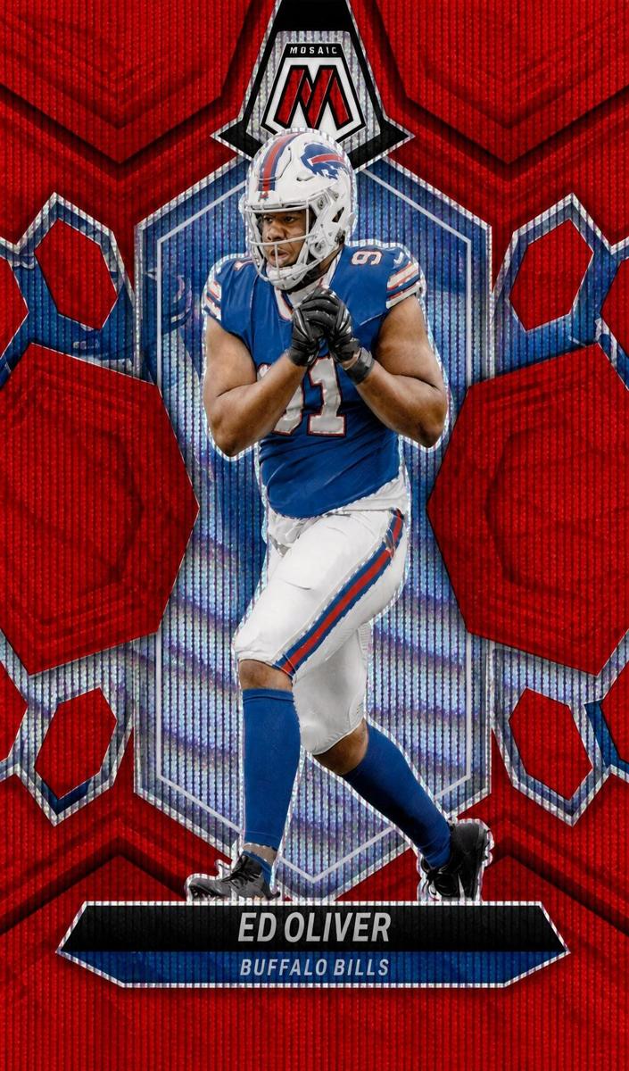 2024 Panini Mosaic Football Red Wave Ed Oliver #26