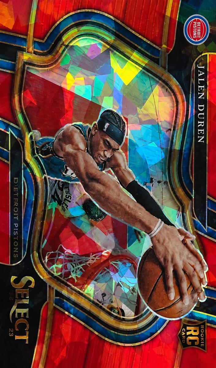 2022 Panini Select Basketball Red Cracked Ice Jalen Duren #286