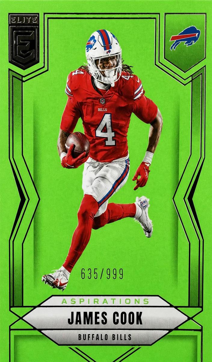 2025 Donruss Elite Football Aspirations Lime Green James Cook #19
