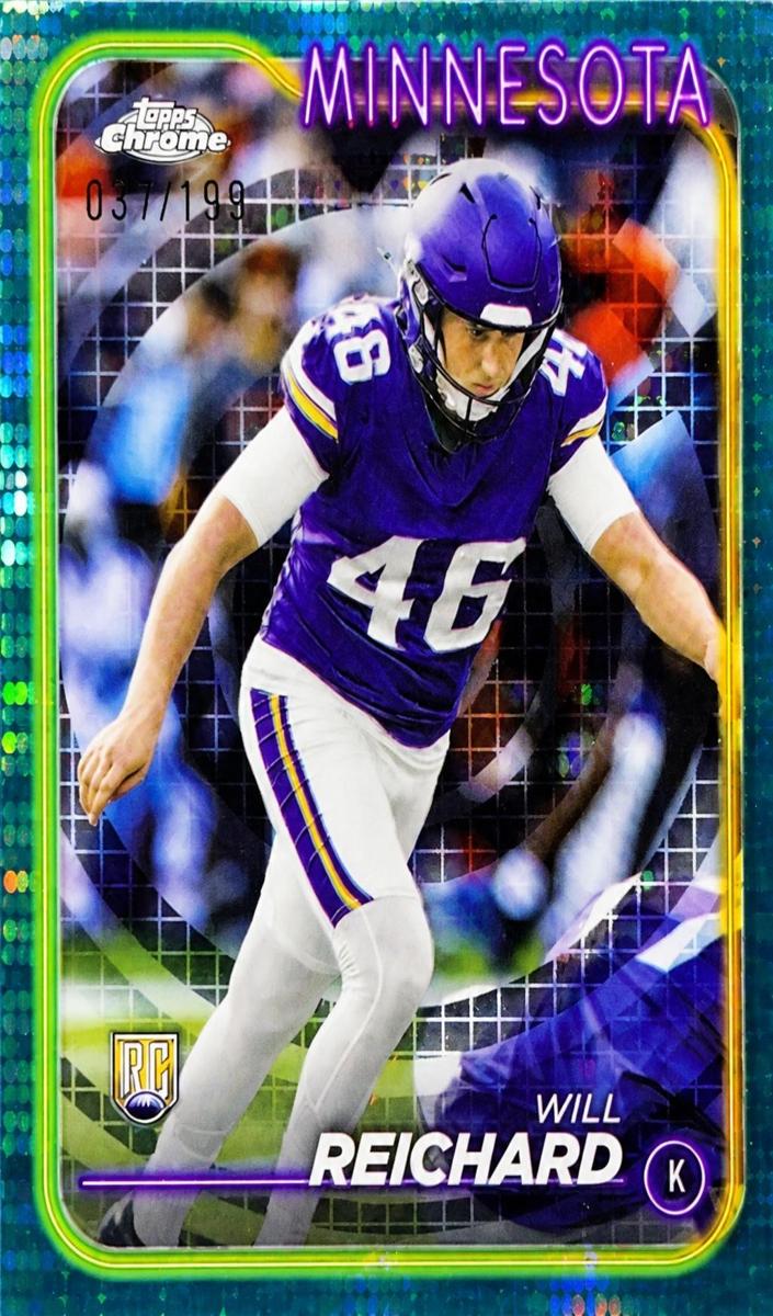 2024 Topps Chrome Football Aqua Sonar Refractor Will Reichard #277