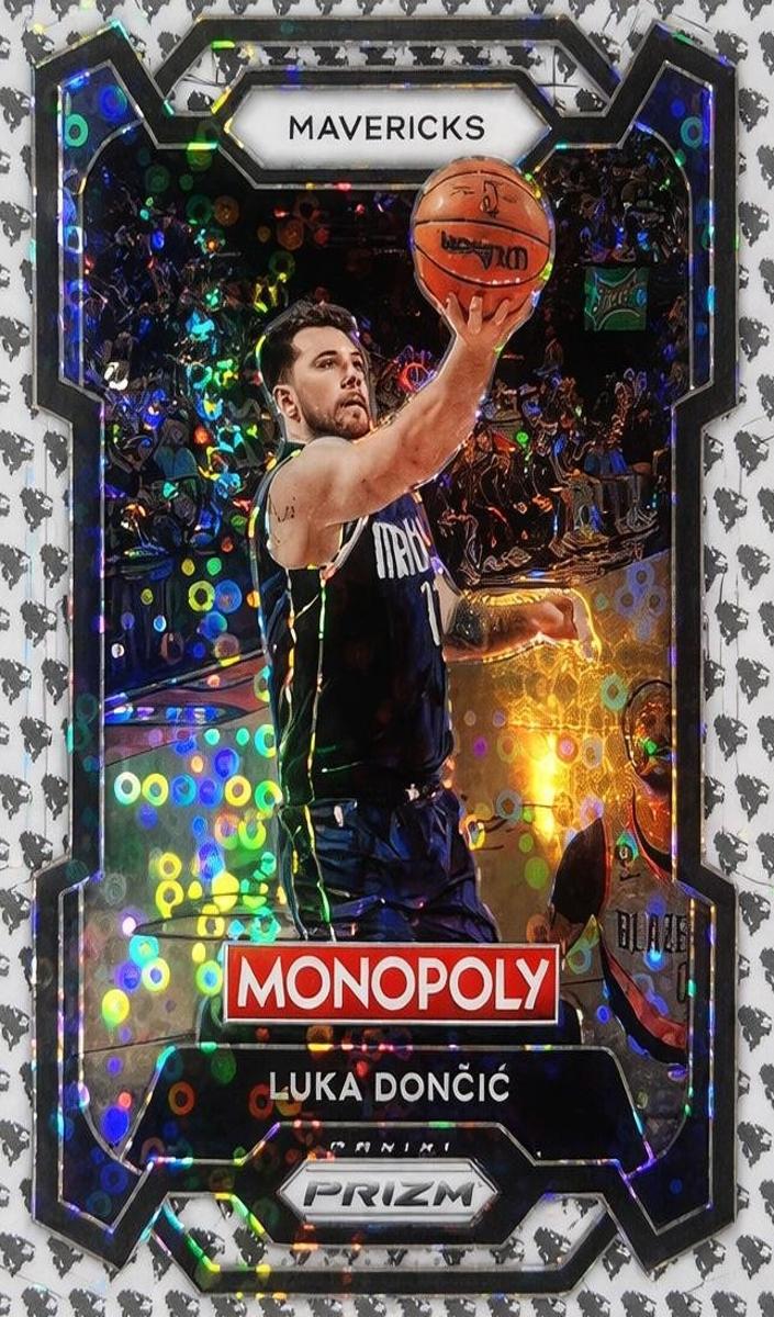 2023 Panini Prizm Monopoly Basketball Monopoly Man Black and White Luka Doncic #22 PSA 9