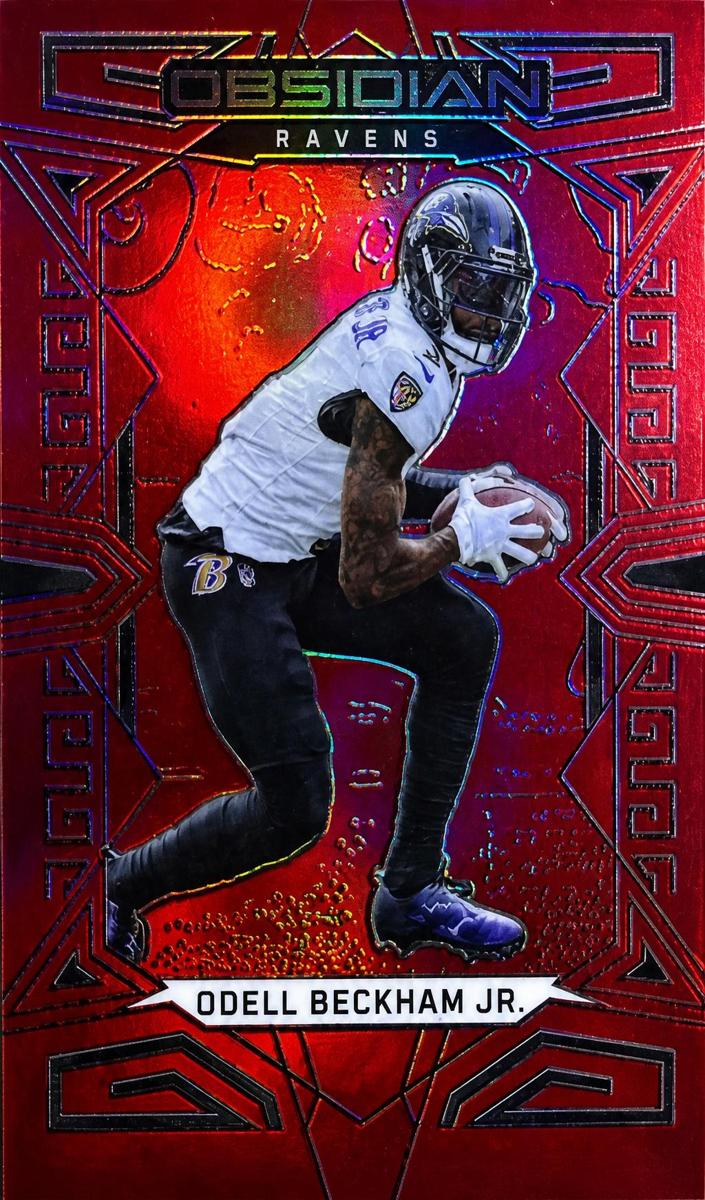 2023 Panini Obsidian Football Asia Electric Etch Red Flood Odell Beckham Jr. #9