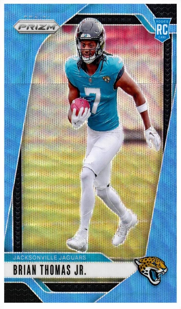 2024 Panini Prizm Football Blue Wave Brian Thomas Jr. #314