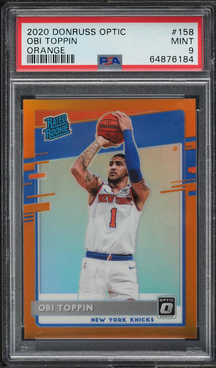 2020 Donruss Optic Basketball Orange Obi Toppin #158 PSA 9
