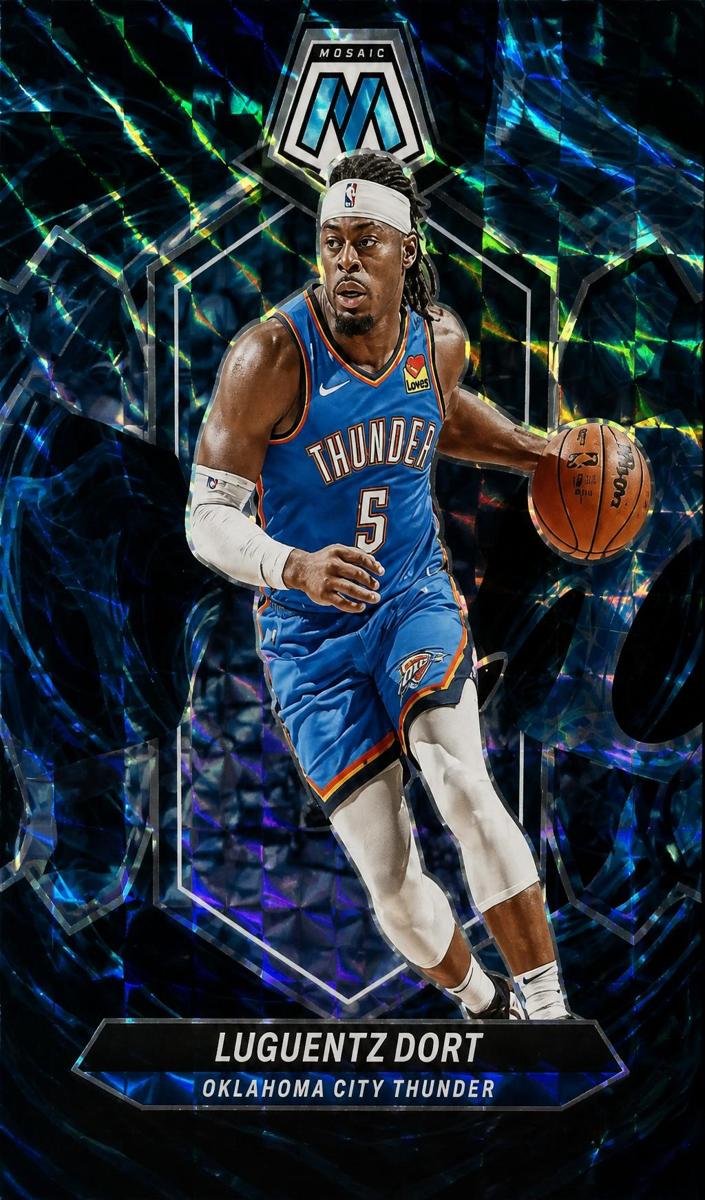 2023 Panini Mosaic Basketball Genesis Luguentz Dort #191 SGC 9.5