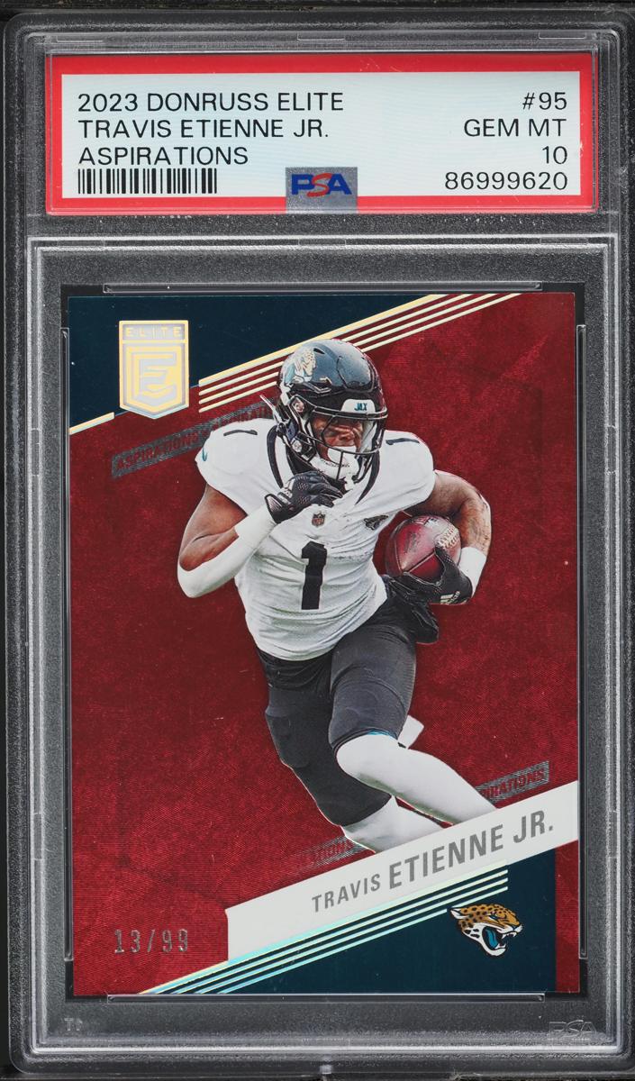 2023 Donruss Elite Football Aspirations Travis Etienne Jr. #95 PSA 10