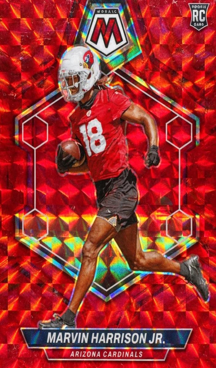 2024 Panini Mosaic Football Red Marvin Harrison Jr. #304 PSA 9