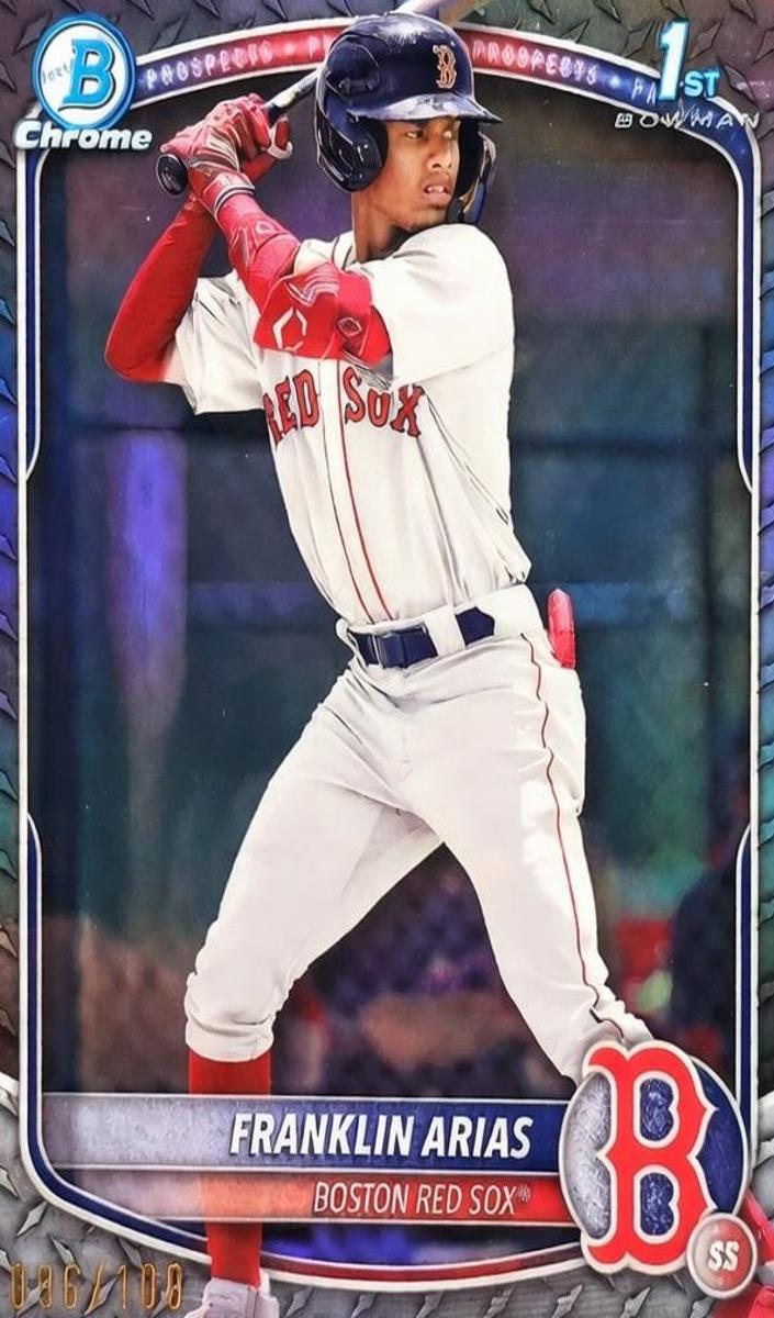 2025 Bowman Chrome Prospects Baseball Steel Metal Franklin Arias #BCP-67 PSA 10