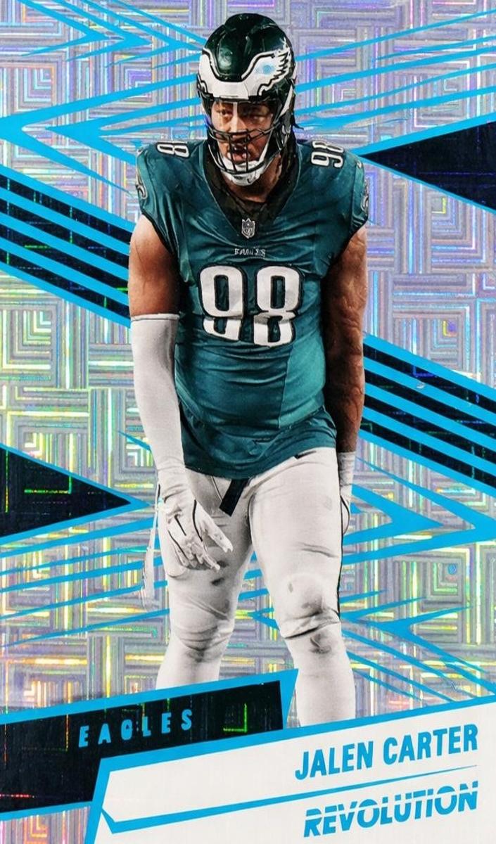 2025 Panini Revolution Football Teal Levels Jalen Carter #136