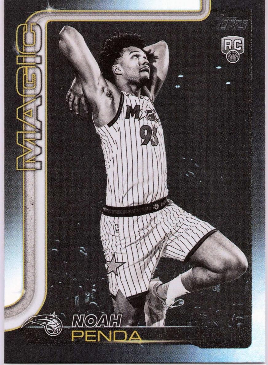 2025 Topps Basketball Blackout Noah Penda #232 PSA 10
