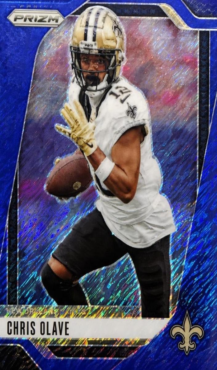 2024 Panini Prizm Football Blue Shimmer Chris Olave #206