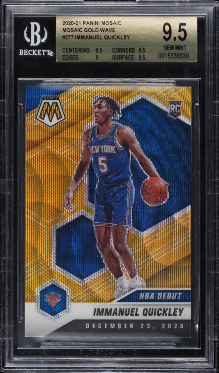 2020 Panini Mosaic Basketball Gold Wave Immanuel Quickley #277 BGS 9