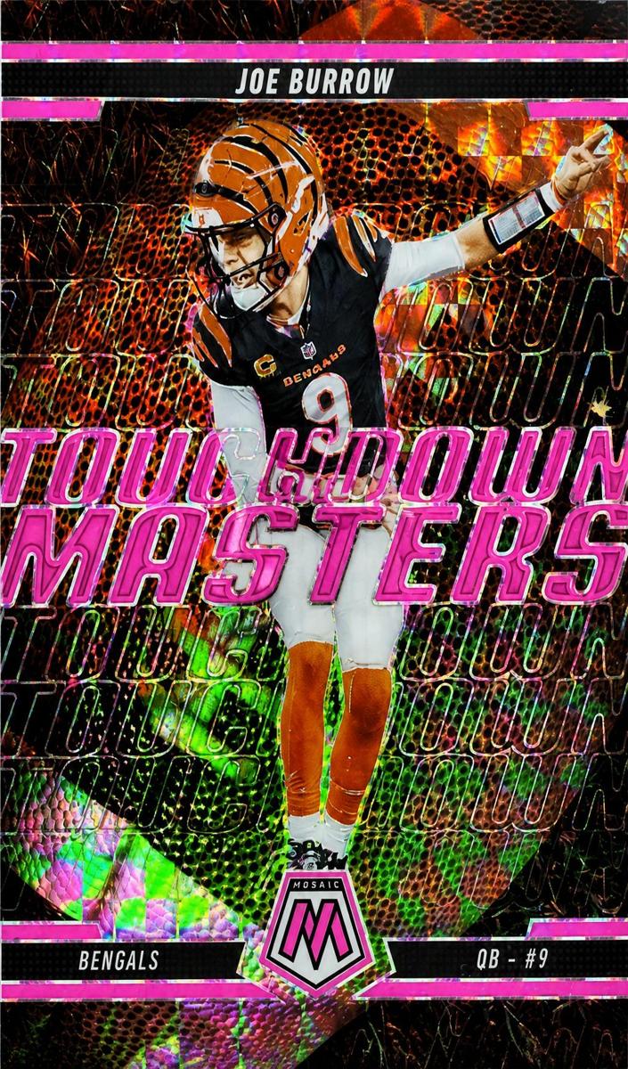 2025 Panini Mosaic Football Pink Fluorescent Joe Burrow #3