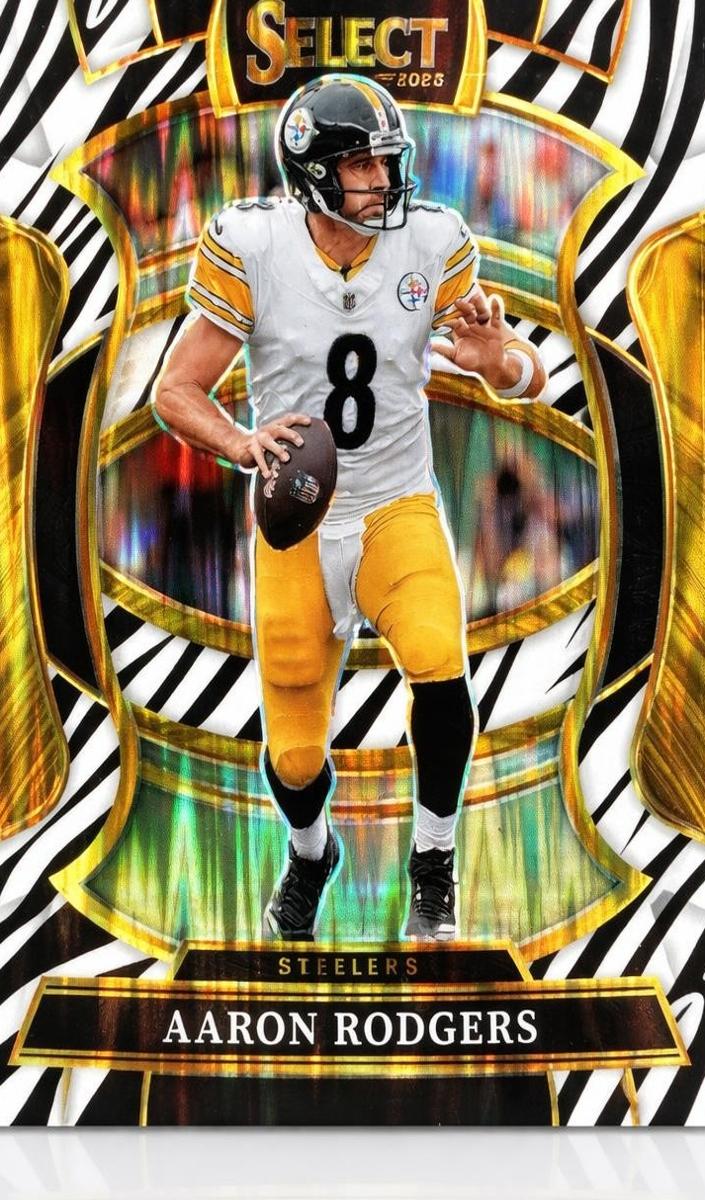 2025 Panini Select Football Zebra Aaron Rodgers #51
