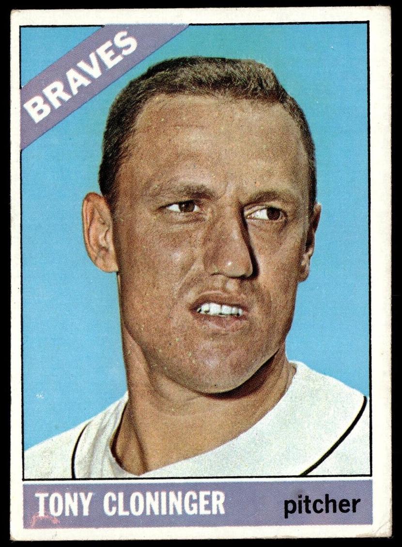 1966 Topps Baseball Tony Cloninger #10 PSA 7.5