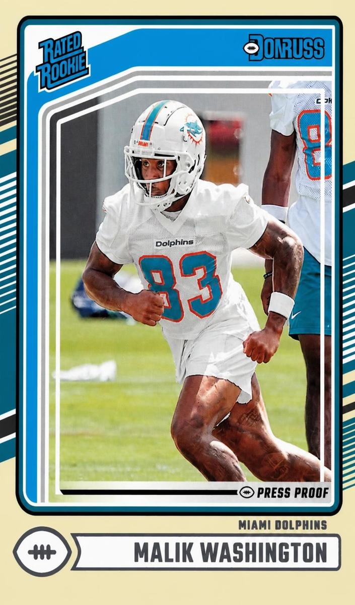 2024 Panini Donruss Football Press Proof Yellow Malik Washington #397