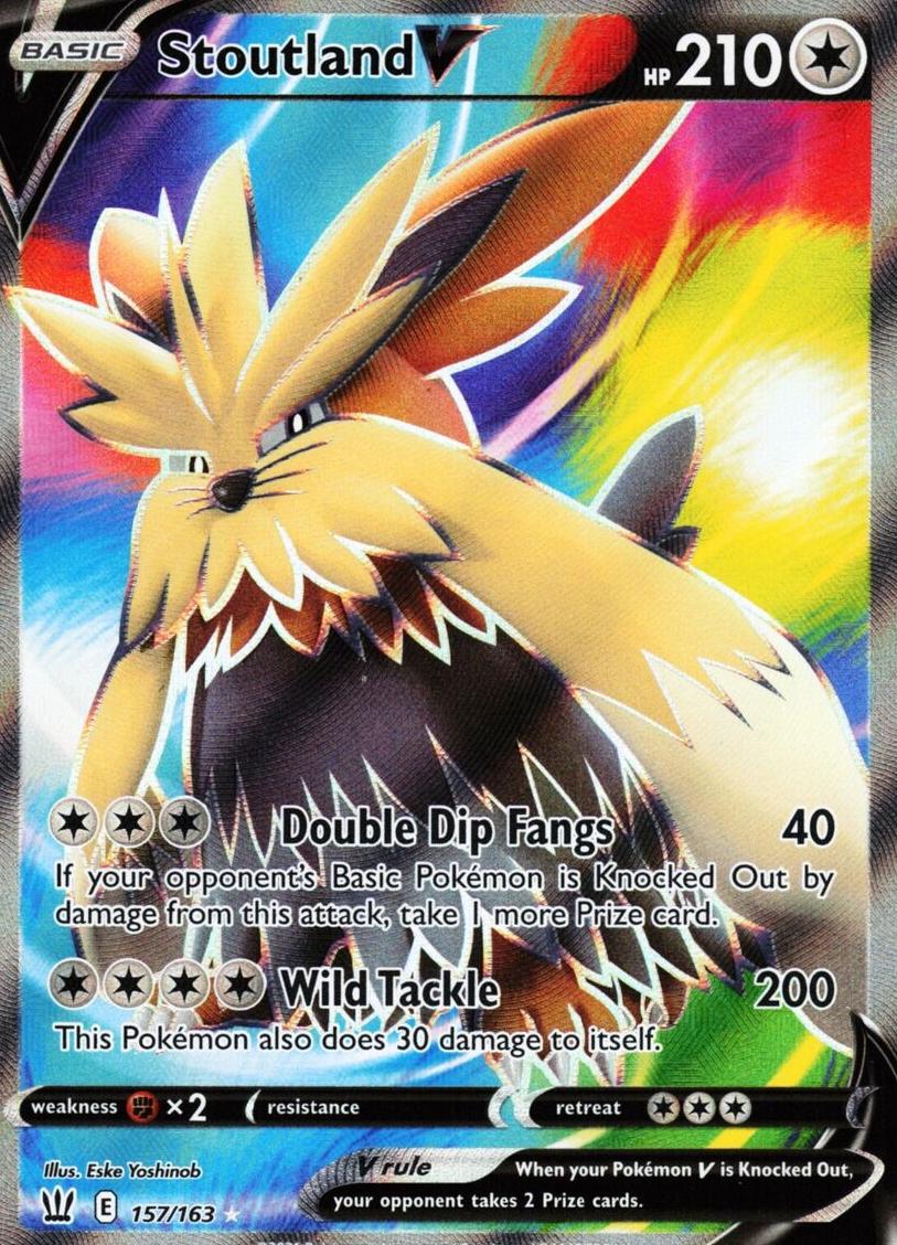 2021 Pokemon Battle Styles Full Art Stoutland #157 PSA 9