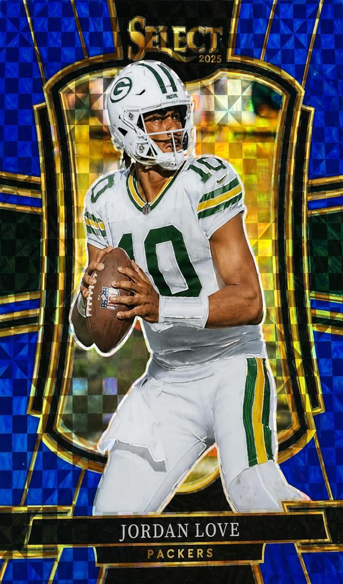 2025 Panini Select Football Blue Jordan Love #168 PSA 9
