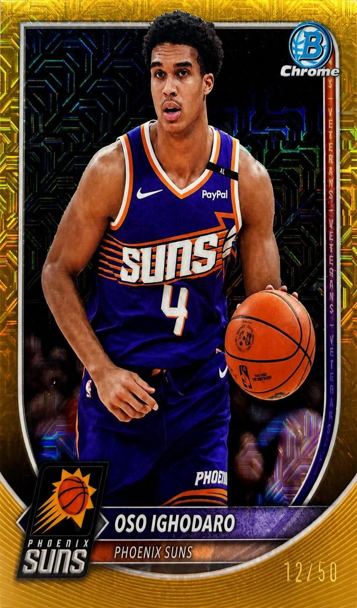 2025 Bowman Mega Box Basketball Gold Mojo Refractor Oso Ighodaro #BCV-196