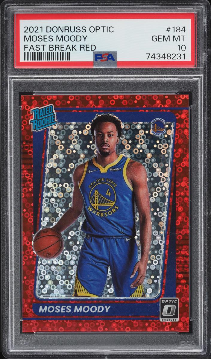 2021 Donruss Optic Basketball Fast Break Red Moses Moody #184